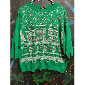 NutCracker 3/4 Sleeve Ugly‎ Christmas Sweater SZ L #057